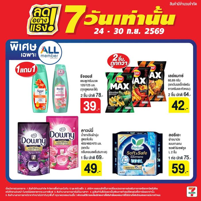 โปรโมชั่น เซเว่น ลดอย่างแรง 7 วัน สินค้า ราคา พิเศษ ที่ 7Eleven