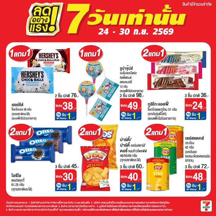 โปรโมชั่น เซเว่น ลดอย่างแรง 7 วัน สินค้า ราคา พิเศษ ที่ 7Eleven