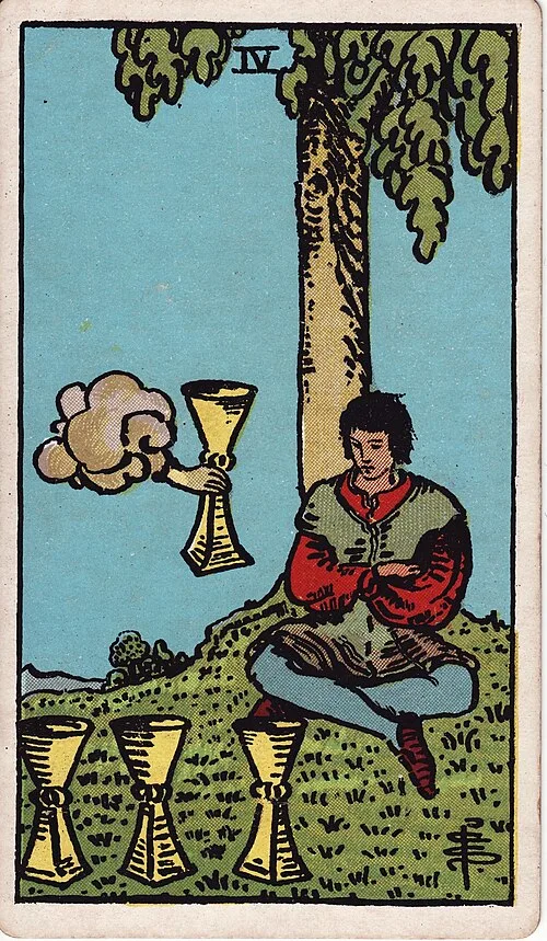 ไพ่ Four of Cups (สี่ถ้วย)