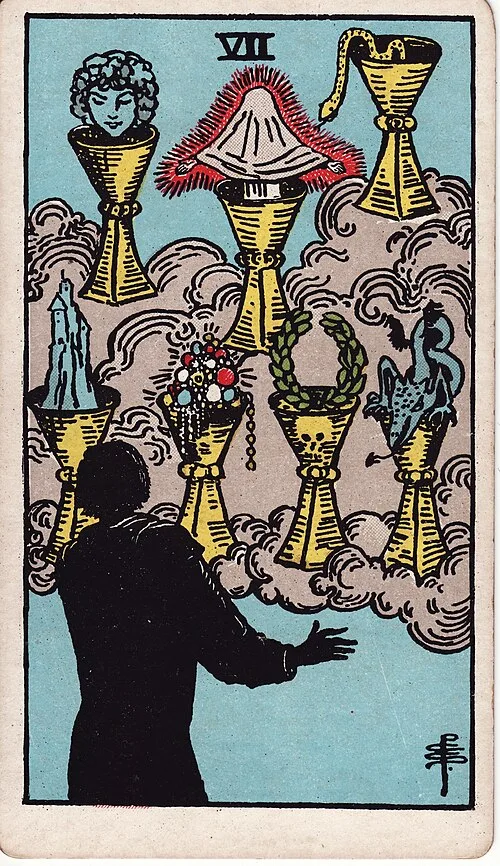 ไพ่ Seven of Cups (เจ็ดถ้วย)