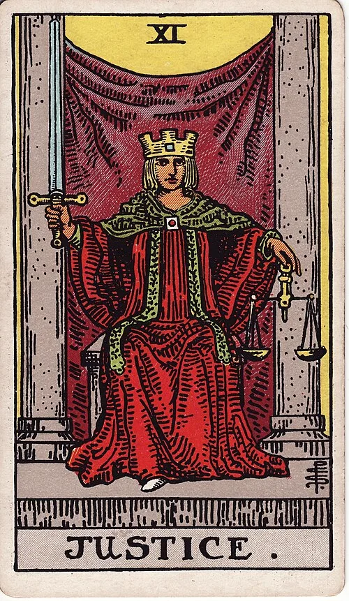 ไพ่ Justice (ความยุติธรรม)