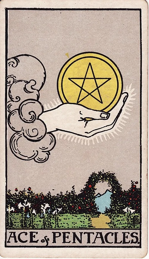 ไพ่ Ace of Pentacles (เอซเหรียญ)