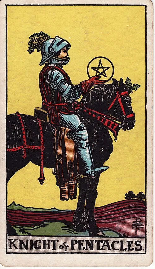 ไพ่ Knight of Pentacles (อัศวินเหรียญ)