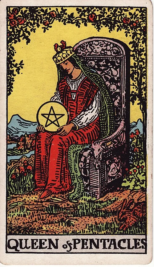 ไพ่ Queen of Pentacles (ราชินีเหรียญ)