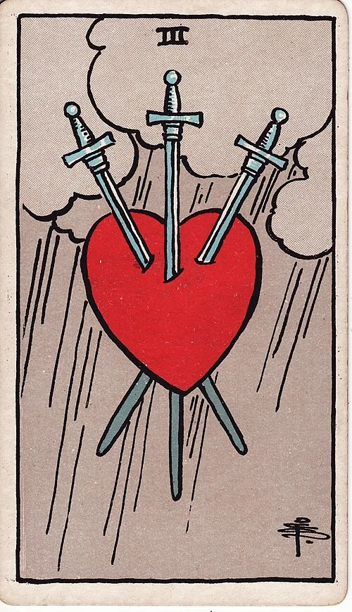 ไพ่ Three of Swords (สามดาบ)