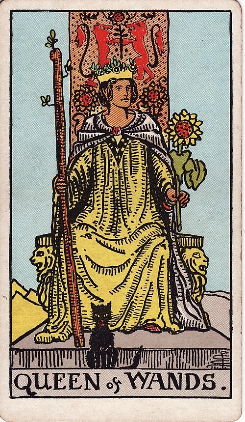 ไพ่ Queen of Wands (ราชินีไม้เท้า)