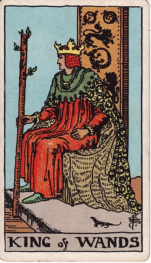 ไพ่ King of Wands (ราชาไม้เท้า)