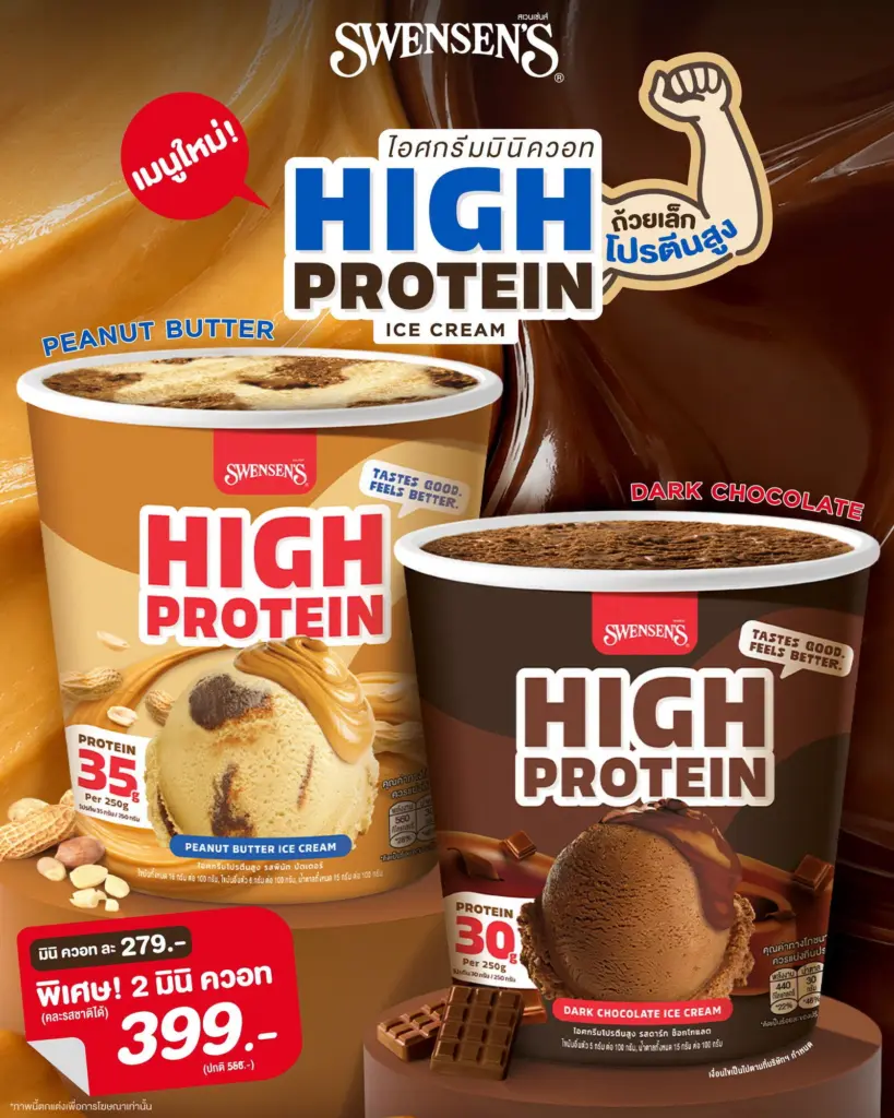 Swensen’s ไอศกรีม มินิ ควอท High Protein ไอศกรีม โปรตีนสูง