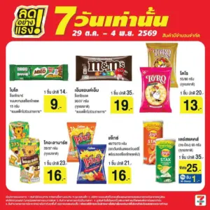สินค้าลดอย่างแรง 7 วัน 29 ต.ค.–4 พ.ย. 2569