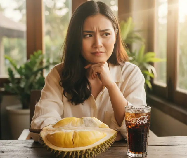 กินทุเรียนกับโค้ก/น้ำอัดลม อันตรายไหม? สรุปข้อควรระวังทางการแพทย์